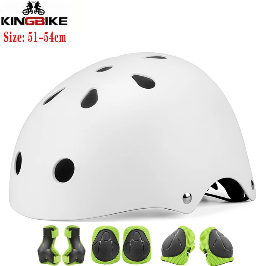 773-B 7 шт. детский шлем для катания на роликах, велосипедный шлем, защита на колени запястье, налокотник, набор для велосипедного шлема, защита, защита для велоспорта - Цвет: 773-B