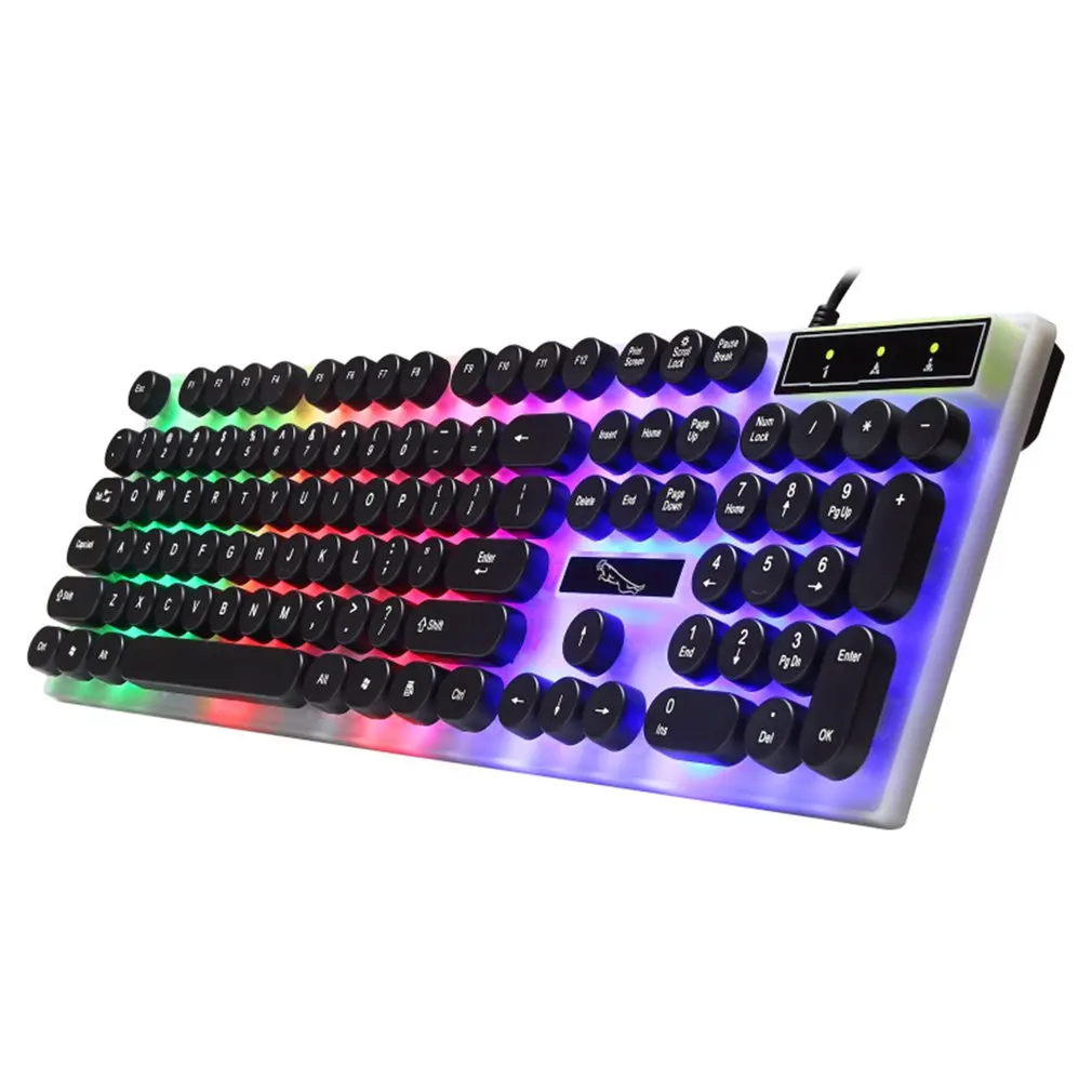 cheap G21 USB Wired Mechanical Punk Keyboard led Colorful Backlight Gaming Keyboard Waterproof For PC Computer Gamer