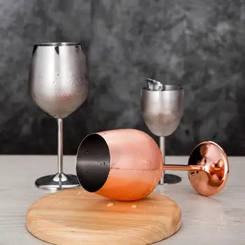 

4PCS 18OZ Stainless Steel Red Wine Tall Glass Party Bar Cocktail Cup Goblets Juice Drink Champagne Goblet Party Barware Tool