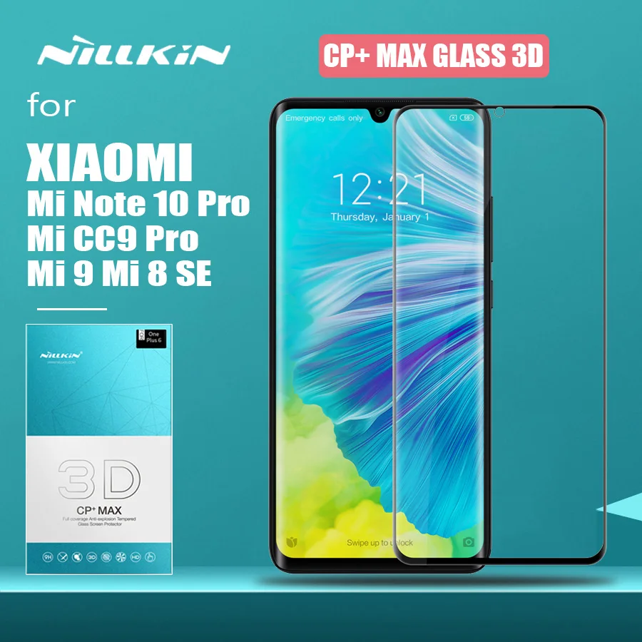 Для Xiaomi Mi Note 10 Pro 9 8 стекло Nillkin CP+ Max полное покрытие 3D закаленное стекло Защита экрана для Xiaomi Mi CC9 Pro 9 8 SE