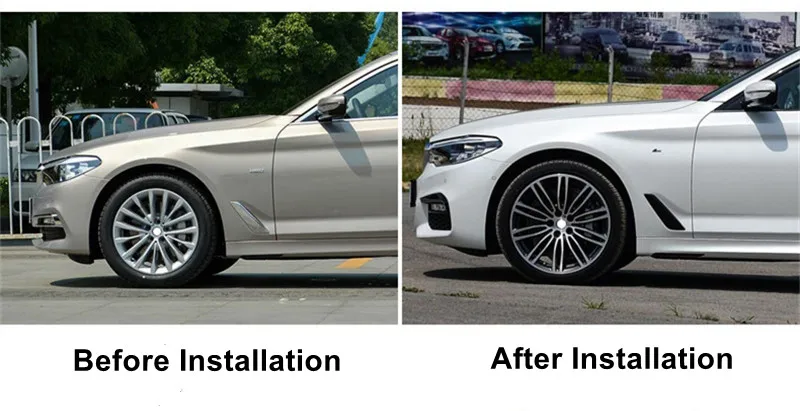 2PCS/set Car Out Side Vent Air Flow Outlet Sticker Decoration For BMW G30 G38 New 5 Series 2017 2018 Fender Wind Port Cover Trim