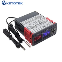 STC-3008 Doble controlador de temperatura Digital de dos relé de salida 12 V 24 V 220 V termoregulador termostato con calentador y enfriador