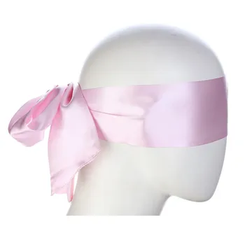 Role Play Sex Blindfold Toys of Silk Satin Tie Eye Mask for Women Men Bdsm Handcuffs Wrist Bondage Adult Games Party Nightlife 4