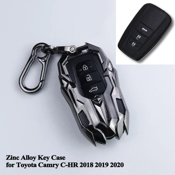 1pc styligh車のキーケースカバープロテクター亜鉛合金キーシェルスタイリングカーアクセサリーカムリC-HR chr 2018 2019 2020