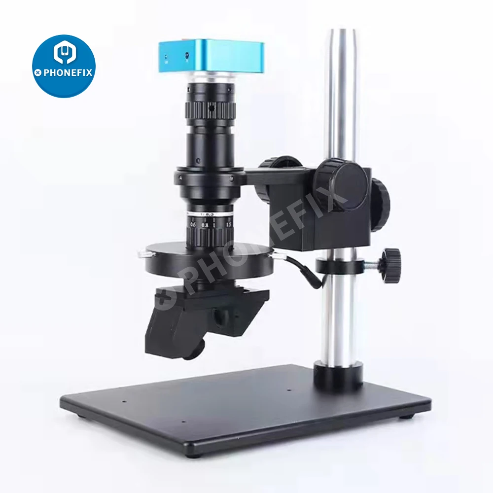 

HDMI 3D Digital Video Microscope 20X-150X Zoom 2K HD 21MP Industrial Microscope Camera 208 LED Light Lamp For Soldering Repair