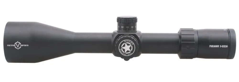 Vector Optics Paragon 3-15x50 Tactical 1/10 MIL High End German Glass Rifle Scope with KillFlash 30mm Mount Ring Long Eye Relief
