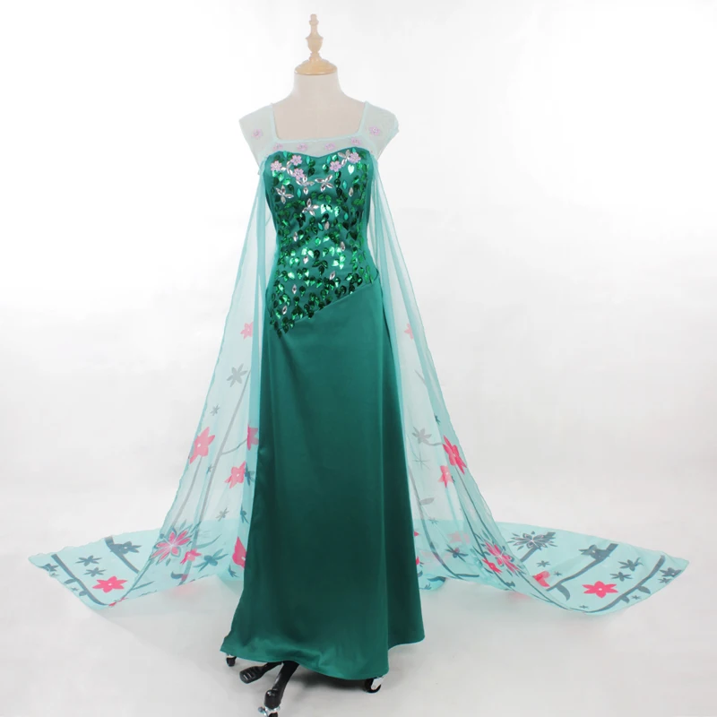 Женский костюм для косплея Эльзы из мультфильма Снежная королева dress | Отзывы и видеообзор