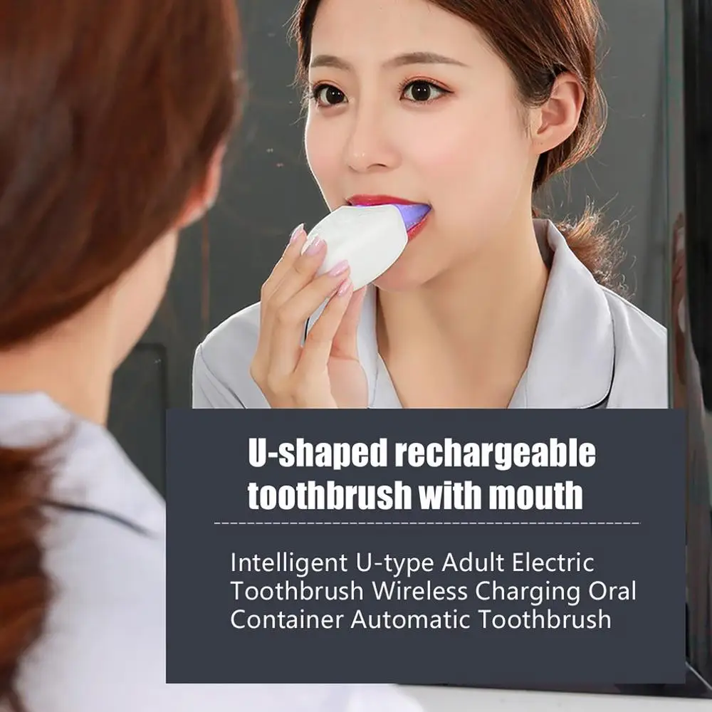 

360 Degrees Intelligent Automatic Sonic Electric Toothbrush U Type USB Charging Toothbrush
