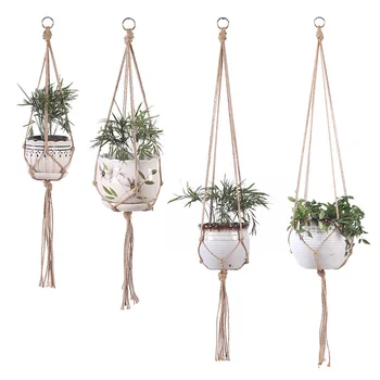 

1PC Plant Flower Hanger Plant Holder Indoor Wall Hanging Planter Macrame Plant Hanger Plant Basket Holder Decoration Balcony
