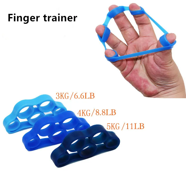 

Fitness Equipment Silicone Finger Gripper Strength Trainer Resistance Band Hand Grip Wrist Yoga Stretcher Expander Exercise Gym