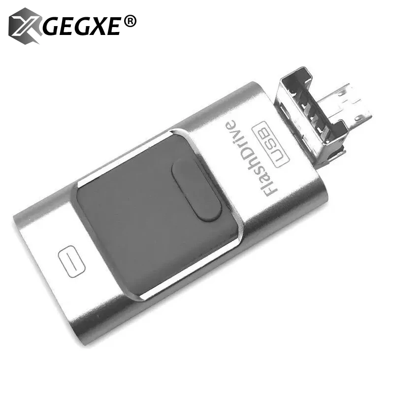 USB-флеш-накопитель 3 в 1 для iPhone IOS Type-C Android ПК 128 ГБ 64 32 16 8 usb 0 | Компьютеры и офис