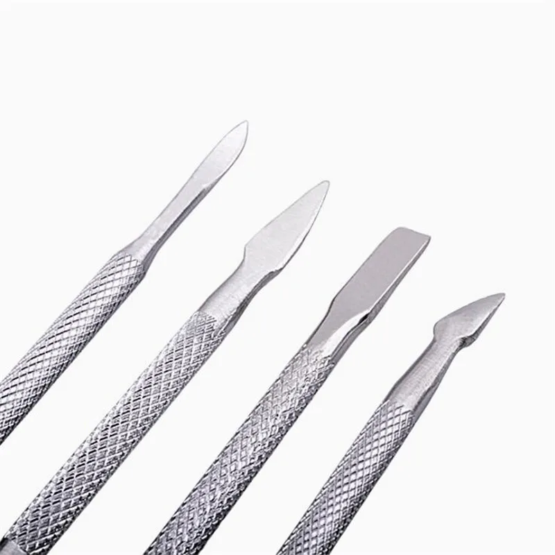 steel Double-ended Cuticle Pusher Dead Skin Remover Manicure cleaner Care nails art tool 1Pcs/4 Pcs/Set All for manicure set