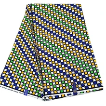 Новейший дизайн африканская восковая хлопковая ткань настоящий воск высокое качество Анкара африканская ткань для нигерийского свадебного платья 6 ярдов