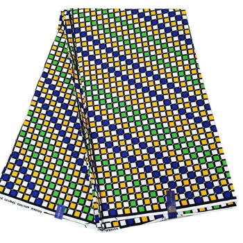 

latest design African wax cotton fabric veritable wax high quality Ankara African fabric for Nigerian wedding dress 6 yard