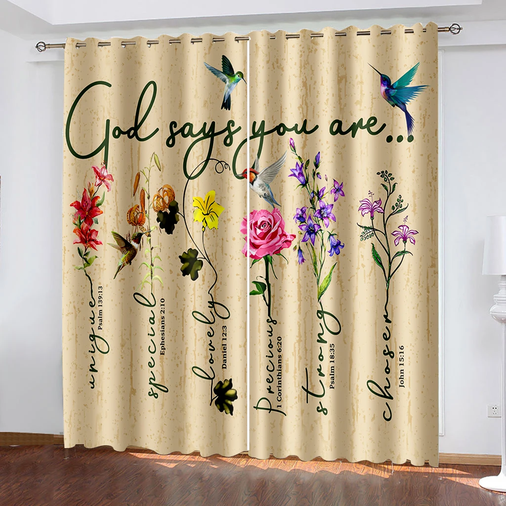 

Floral Window Curtain Botanical Blackout Curtains for Living Room Bedroom Drapes Room Darkening Curtains Decor(2 Panels)