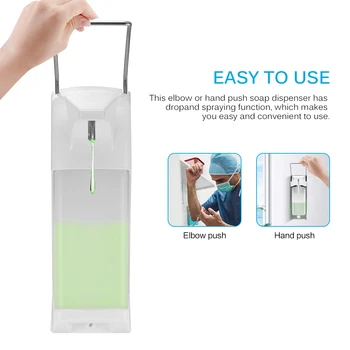 

Elbow Press Disinfectant Dispenser Wall-Mounted Soap Pumps For Home Hotel Hospital 1000ML Soap Dispenser