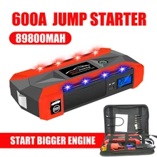 89800 мАч автомобильный стартер для бензина 8L дизель 6L лучший 600A портативный автомобильный аккумулятор бустер зарядное устройство усилитель Банк питания Пуск