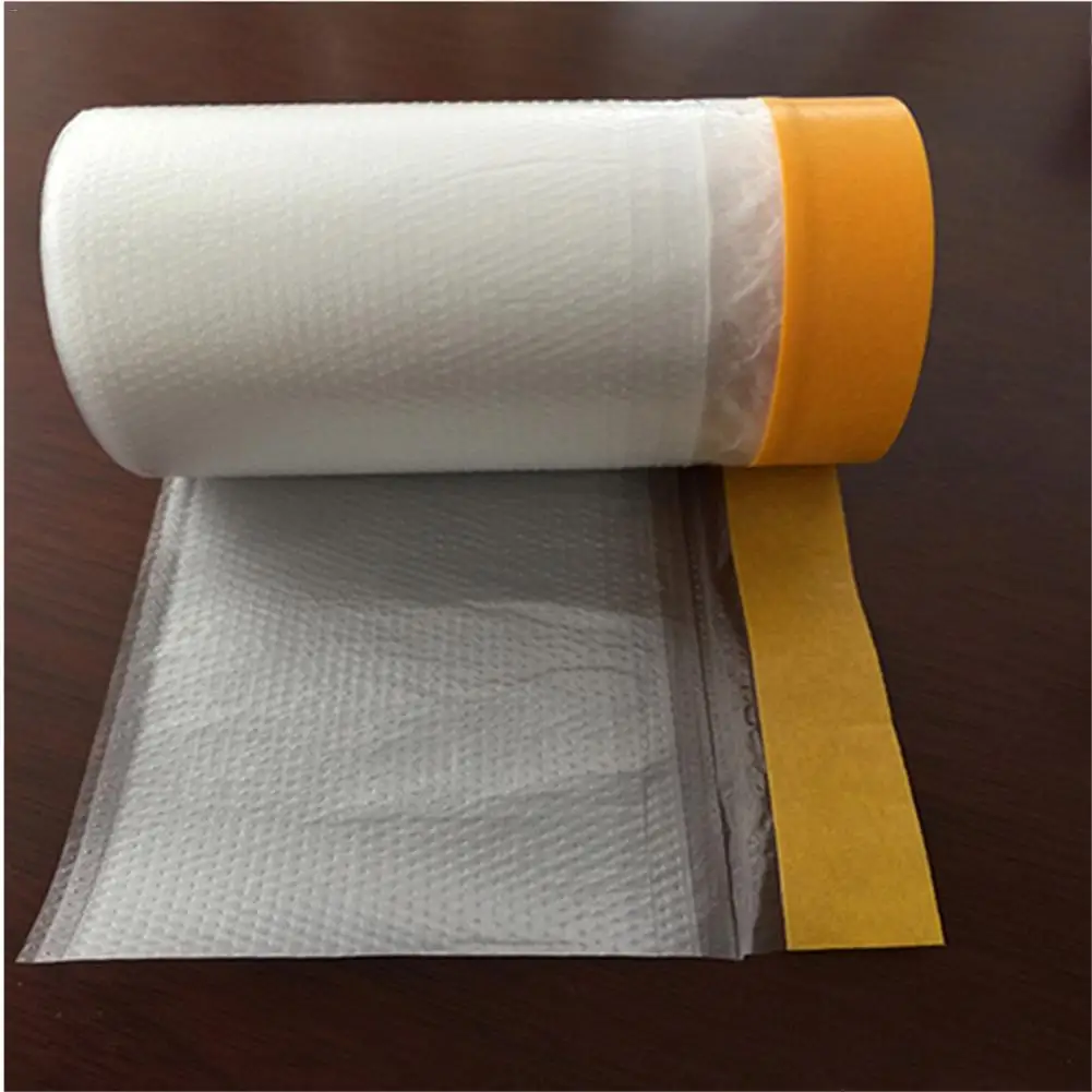 Pre-Taped Masking Film Painting Protection Covering Tape Protective | Дом и сад
