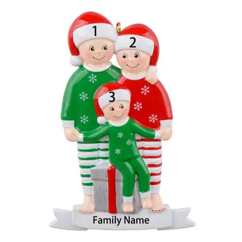 

Free Personalization - Pajama Family Ornament Personalized Christmas Tree Decoration Christmas Creative Gift