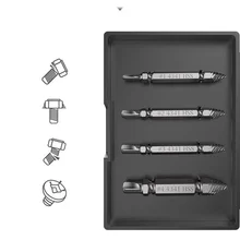 4 adet/takım vida Extractor hasarlı vida Extractor matkap ucu çıkarıcı matkap seti kırık hız Out cıvata Extractor damızlık Remover Tool