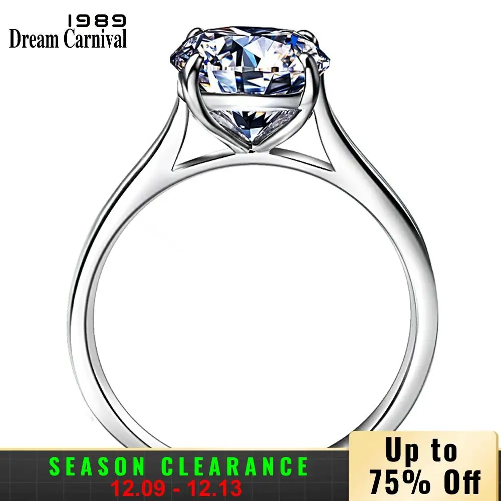 DreamCarnival 1989 925 серебряные ювелирные изделия Anillos de plata AAA качество Кубического Циркония Обручальное кольцо SJ22654 SJ30156