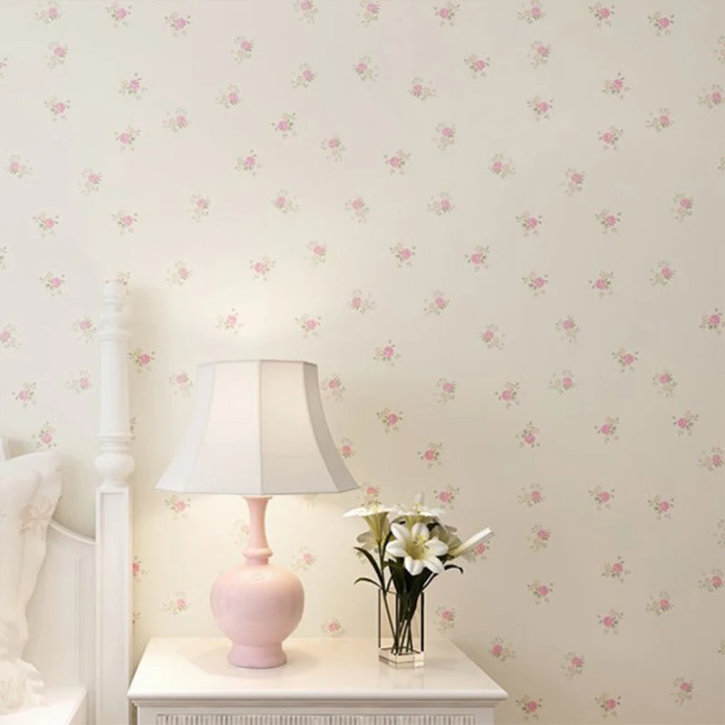 

3D Flower Floral Wallpaper Roll Contact Paper Non-woven Embossed Pink Wallpaper for Girls Bedroom Living Room Decor Wallcovering