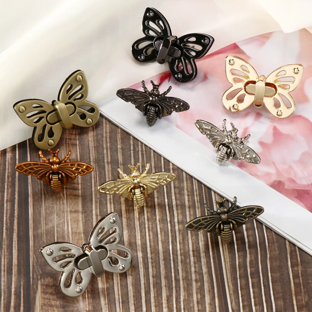 New Fashion Retro Bee Clasp Turn Lock Switch Spring Lock Metal Hardware For Diy Accessories For Handbag Shoulder Bag Purse New Fashion Retro Bee Clasp Turn Lock Switch Spring Lock Metal Hardware For Diy Accessories For Handbag Shoulder Bag Purse