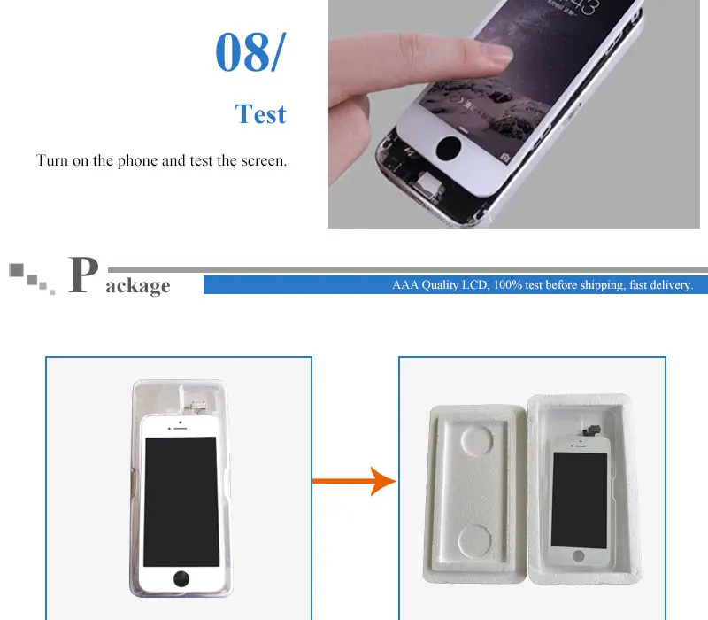 Качественный ЖК-дисплей AAA для iPhone 4, 4S, 5, 5S, SE, 6, 6 S, 6 plus, 6S plus, 7, 7 plus, 8, 8 plus, ЖК-дисплей, сенсорный экран, замена, без битых пикселей
