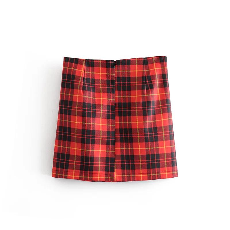 

French Retro GIRL'S Pattern Mini Skirt Women's Autumn New Style High-waisted Slimming A- line Versatile Spring Skirt Short Skirt