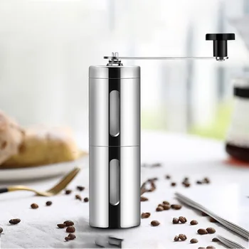 

Manual Coffee Grinder Adjustable Stainless Steel Hand Crank Grinding Coffee Bean Grinder Ceramic Precision Coffee Mill