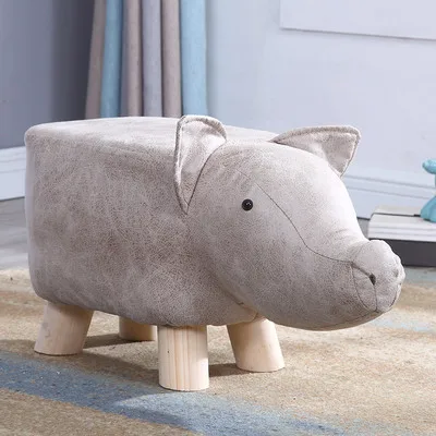Креативный табурет из телячьей кожи, Слон-стул, табурет с динозавром, модный детский мультяшный табурет с изображением животного, Сменная обувь, табурет, моделирующий табурет - Цвет: Лиловый