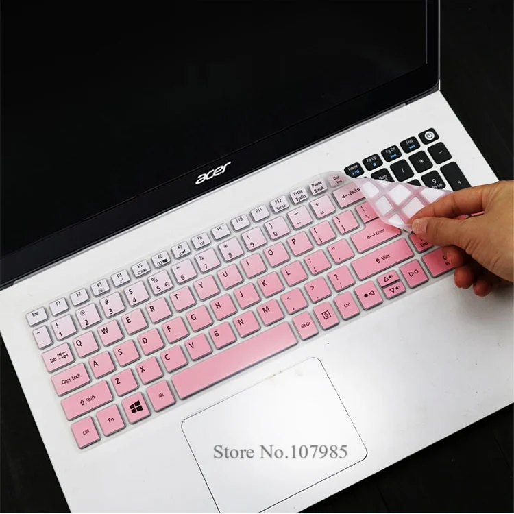 Gradualpink 15 17 дюймов клавиатура протектор Силиконовой Крышки для acer Aspire VN7-592G VN7-792G E5-575G F5-571 R5-571T F5-572 F5-572G F5-572T - Цвет: Gradualpink