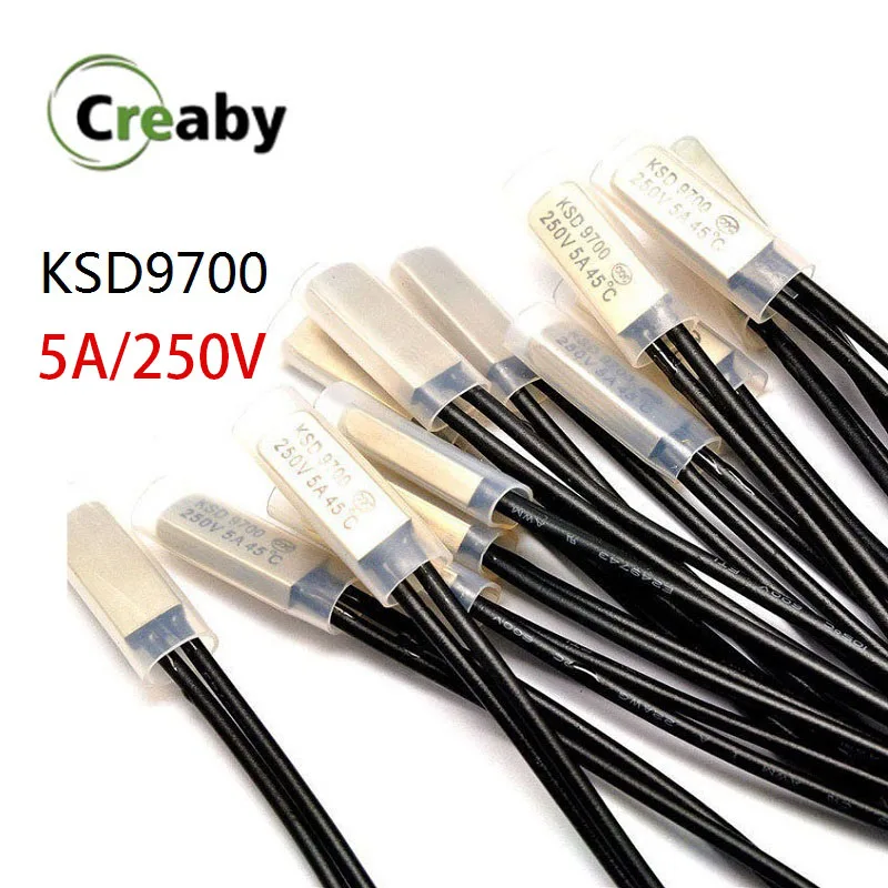 Переключатель температуры KSD9700 5A/250V нормально закрытый/открытый термостат 35 ~ 110