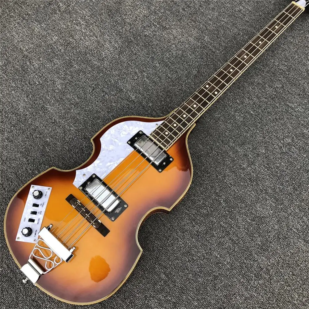 Закат Hofner Скрипка 4 струны электрическая бас гитара BB2 значок серии Hofner клен Винтаж CT бас