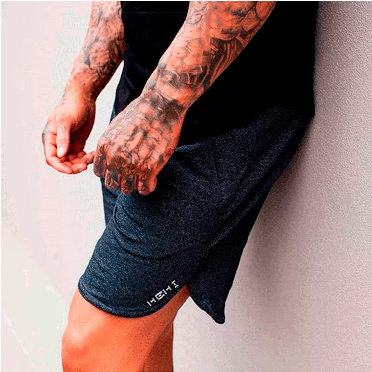 Трендовые шорты для мужчин, для фитнеса, бега, тонкие, для похудения, дышащие, пять штанов