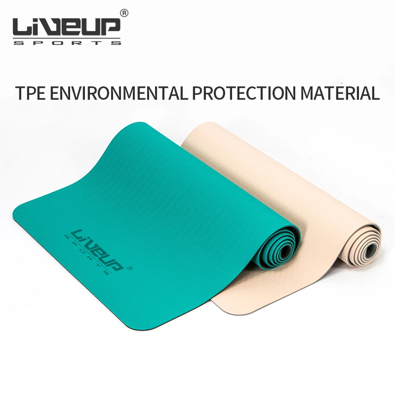 Коврик для йоги из ТПЭ нескользящий Спортивный фитнеса пилатеса гимнастики