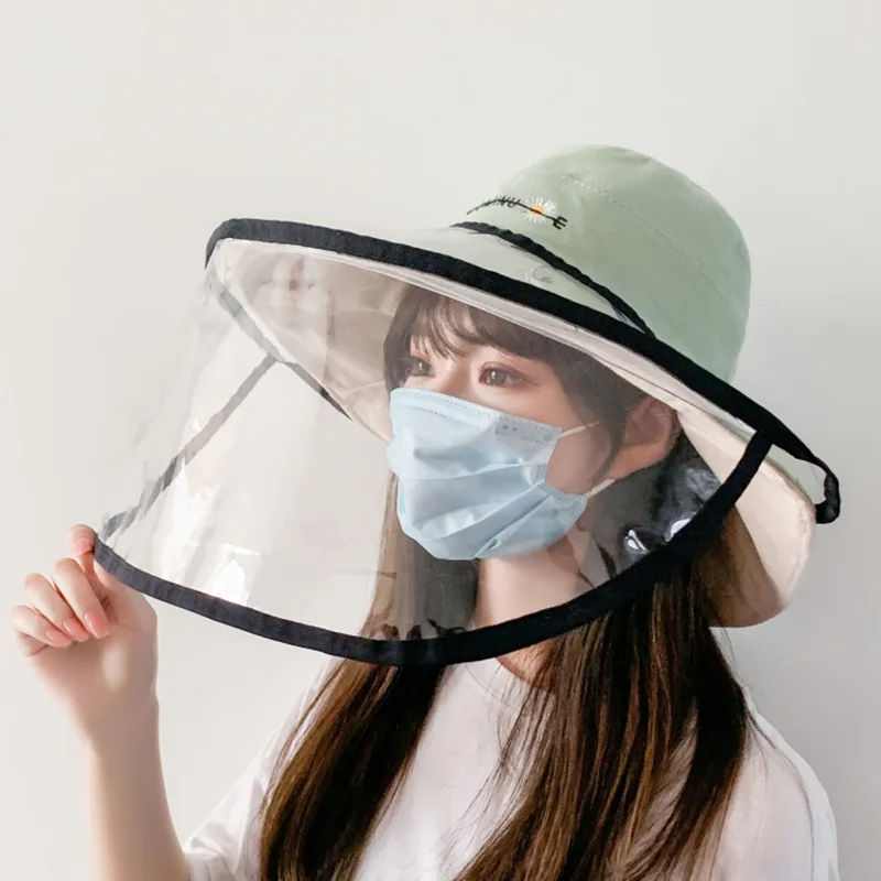 

Women floral Cotton Sunbonnet Safety Visor Cap Anti-fog Fisherman Hat Face Dust Droplets UV Prevention Girls Sun-shade Chapeau