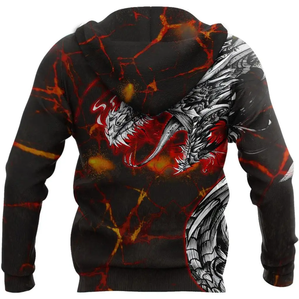 Рисунок 2 - Худи мужское с 3D принтом дракона и лавы