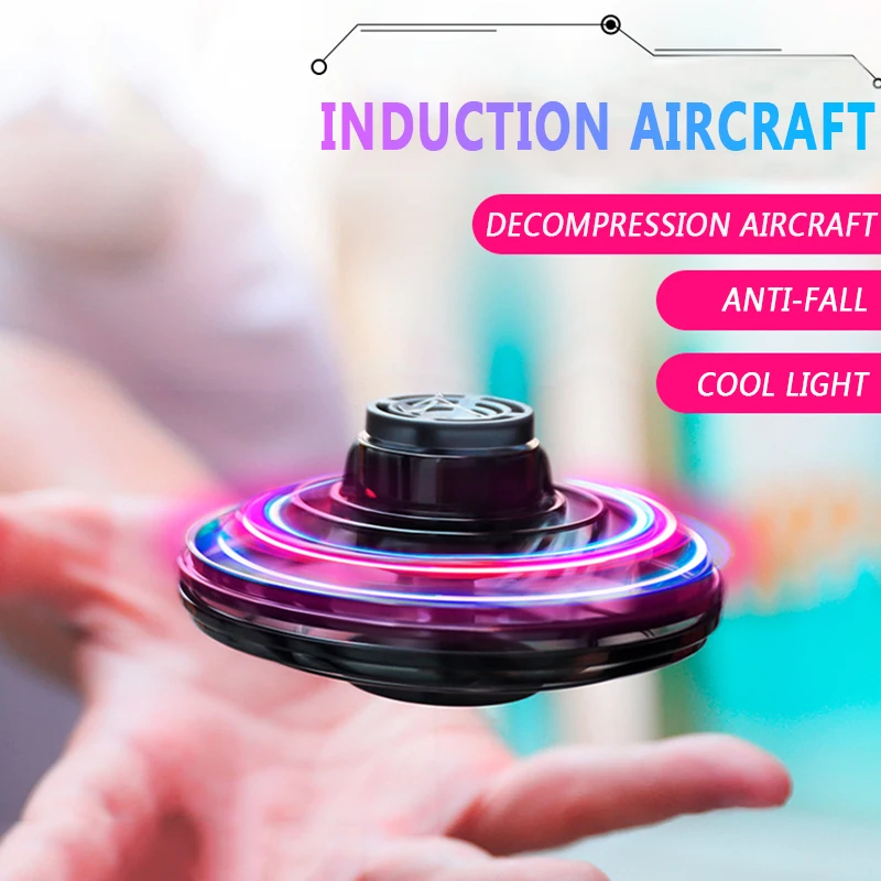 $25.99 Flynova UFO Flying Gyro Drone Antistress Mini Finger Spinner Drone Interactive UFO LED RC Drone Fly