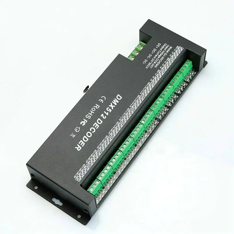 DMX512 RGB 30-канальный контроллер светодиодной ленты DMX декодер диммер 9 в-24 в драйвер