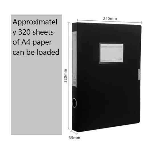 Черно-белая коробка для хранения данных формата А4, большая емкость, коробка для файлов, толстая папка для хранения, коробка формата А4, офисные принадлежности - Цвет: 3