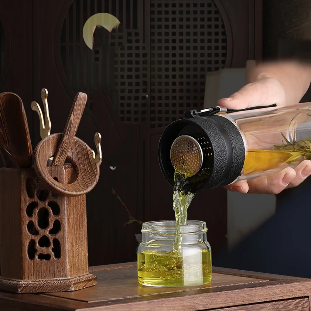 Ceny Dwuwarstwowa izolowana próżniowo wysokiej jakości szkło borokrzemowe kubek szklany butelka wody separacja wody kubek herbaty