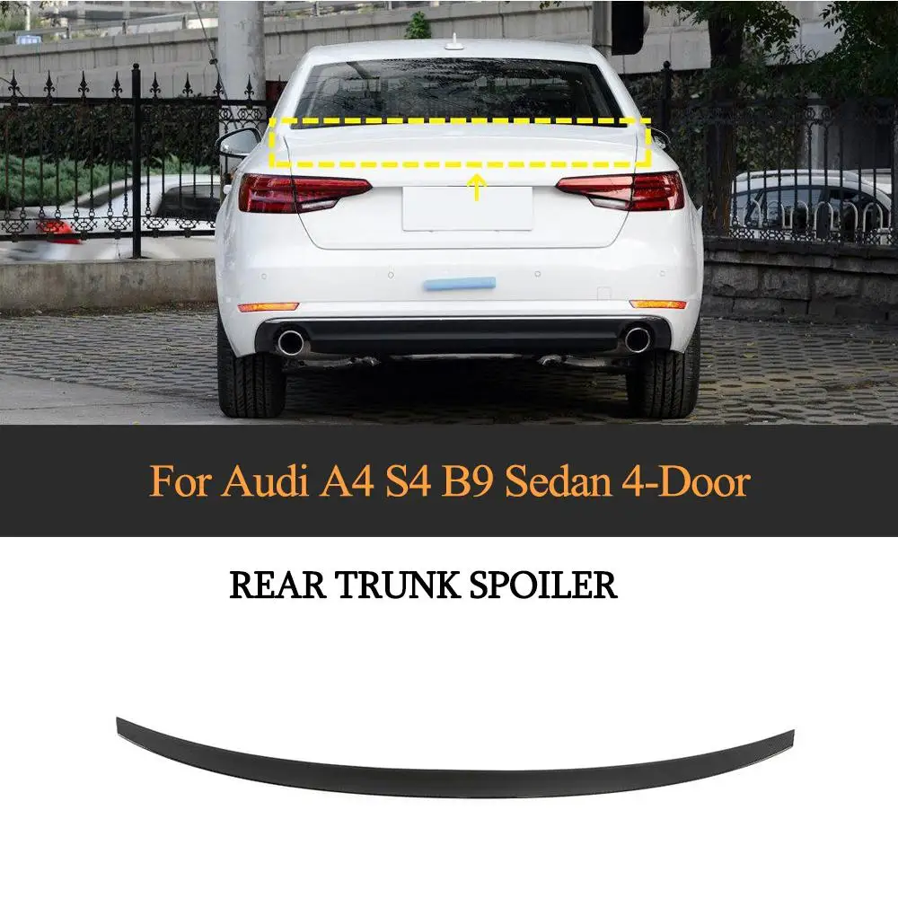 Задний багажник автомобиля спойлер крыло для Audi A4 Sline S4 B9 углеродное волокно задний спойлер крыло