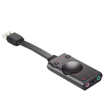 

S1 Adapter External USB 3.5mm Headphone Converter USB External Sound Card Desktop Notebook Computer Independent Microphone Headp
