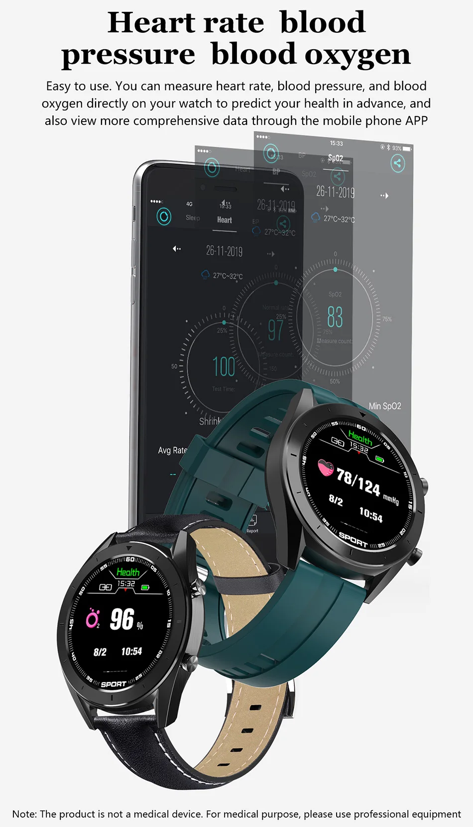 Timewolf кровяное давление, умные часы ЭКГ монитор для мужчин полный Roud Smartwatch Android водонепроницаемые Смарт-часы для мужчин для IOS телефона