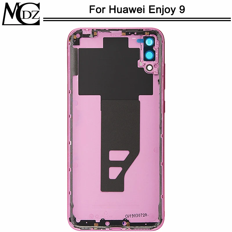 Крышка аккумулятора для huawei Enjoy 9/Y7 Prime, задняя крышка корпуса телефона+ фоторамка+ кнопки