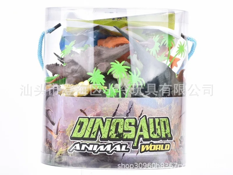

New Products Simulated Dinosaur Models Set Barrel Dinosaur T-Rex Model Toy Stall Toy