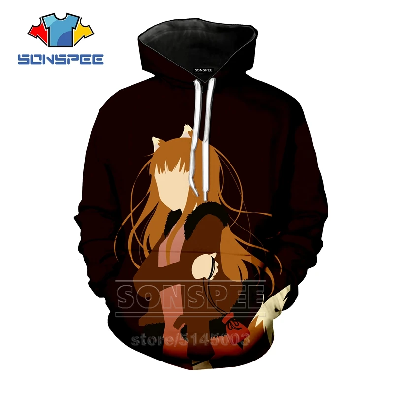 Spice and Wolf толстовки 3D принт для мужчин и женщин Аниме Толстовка мода с длинным рукавом хип хоп Уличная Топы пуловер с круглым вырезом C109-03 - Цвет: 8