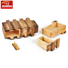 Деревянные игрушки три открытых Волшебная коробка разблокировка обучающая игрушка переключатель коробка Классическая Игрушка Подарочная коробка