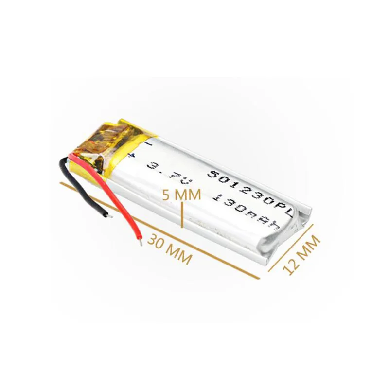 130mAh 3,7 v 501230 перезаряжаемая Lipo батарея для gps MP4 камеры power Bank планшет электрические игрушки PAD DVD литий-полимерная батарея